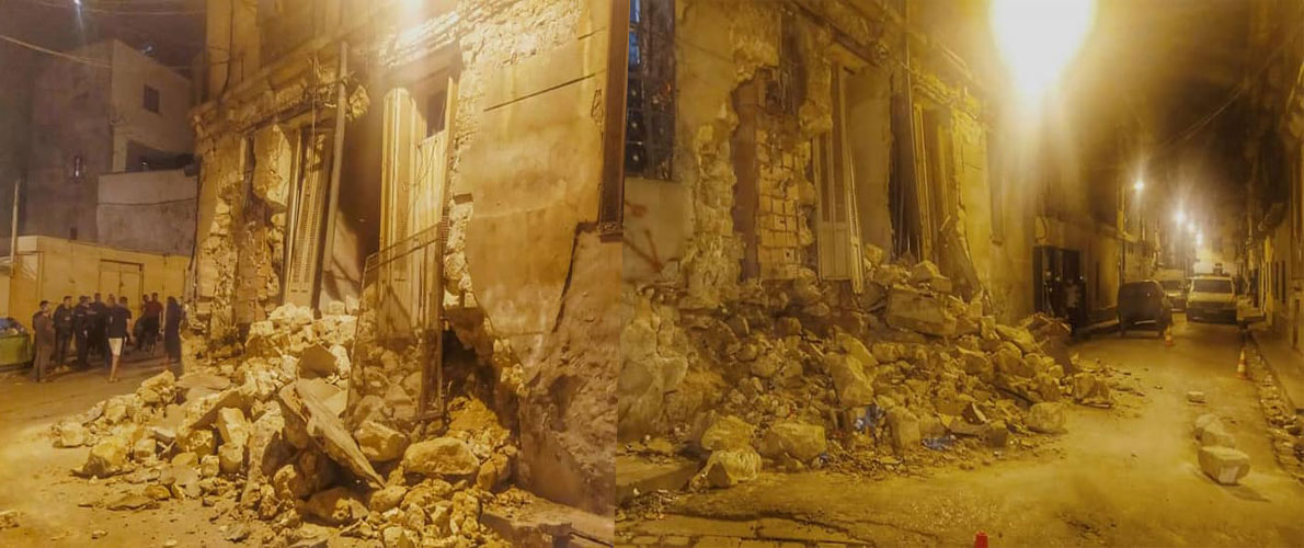 لا خسائر بشرية في انهيار جزئي لعمارة بوهران