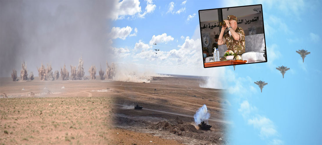 اللواء شنقريحة يشرف على تمرين بالذخيرة الحية 