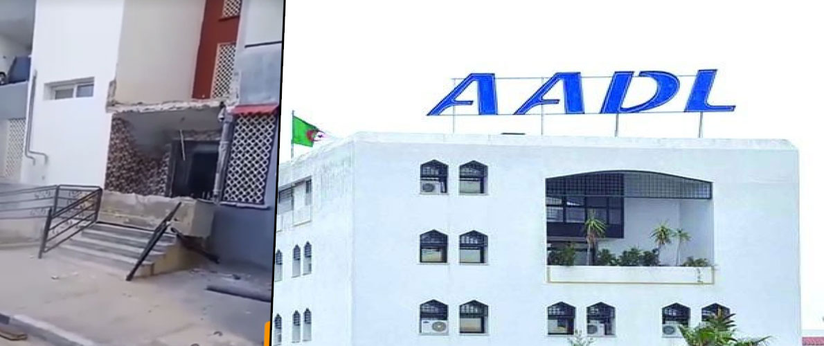 سقوط مدخل عمارة بتيارت: 