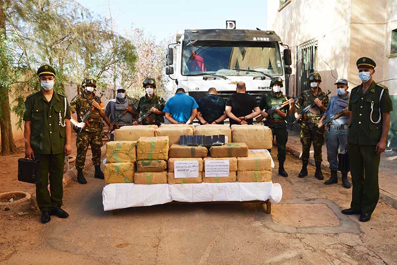 حجز كمية ضخمة من الكيف المعالج بالنعامة