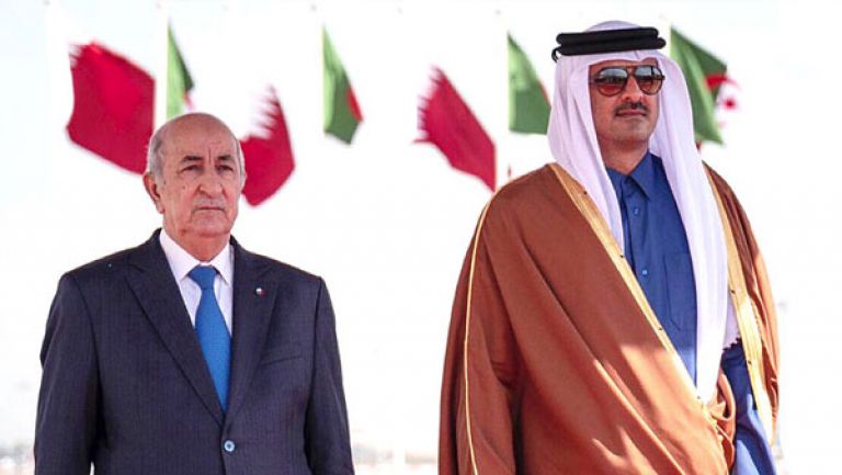 الرئيس تبون يتلقى مكالمة هاتفية من أمير قطر