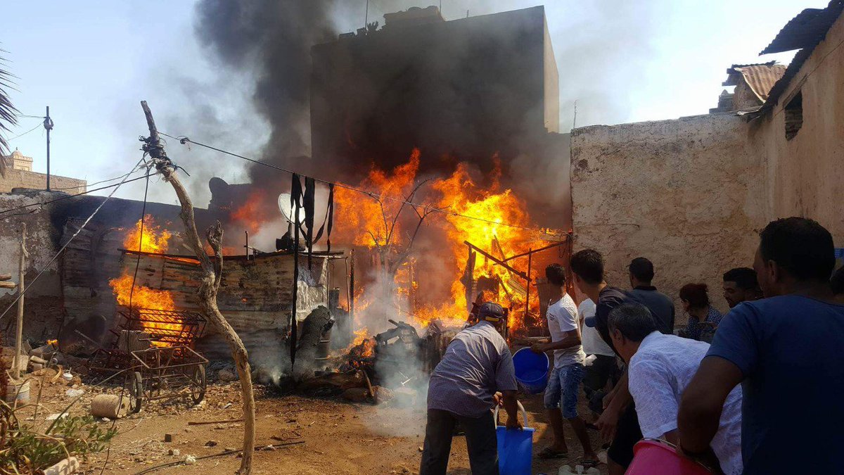 إصابة 5 أطفال بحروق في اشتعال للغاز بالوادي