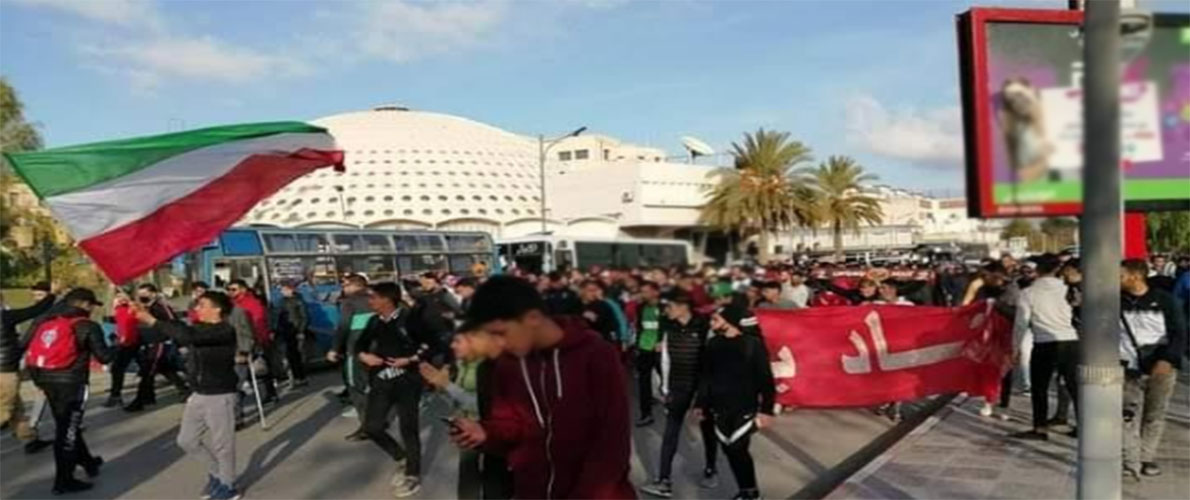 مسيرة حاشدة لأنصار اتحاد بلعباس